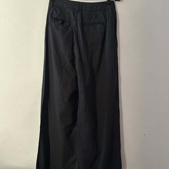 Madewell Wide-Leg Pleated Trousers – Black (Size 2T, Fair Trade Certified) - Picture 6 of 9